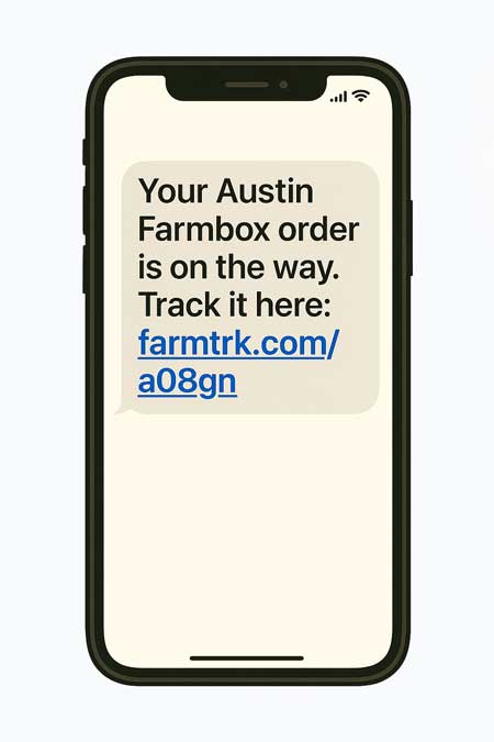 Mobile phone showing Link Gizmo